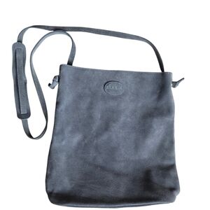 M.I.L.A. Los Angeles Gray Leather Suede Crossbody Bag